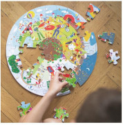 Bigjigs Toys Kulaté podlahové puzzle Čtyří roční období 50 dílků