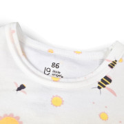 Overal tenký krátký Tisk Outlast® UPF 50+ bílá čmeláci Little Angel