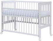 Dětská postýlka Kamila - bílá (borovice), stahovací bočnice 120 x 60 cm Scarlett 2. JAKOST