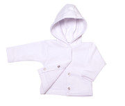 Dětský teplákový kabátek s kožíškem a kapucí MKCool Bílý