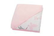 Zavinovací deka do autosedačky velvet Motýlci růžová Bomimi 