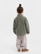 Fleecová bunda Theo Vetiver Green Leokid