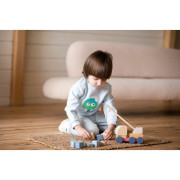 Autojeřáb s magnetem - dřevěná skládačka 14 dílů Cubika