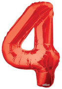 Nafukovací číslice červená 86 cm