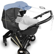 Mušelínová sluneční stříška na kočárek Nature Baby Nellys