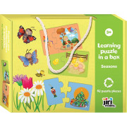Puzzle pro předškoláky v krabičce Roční období