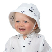 Klobouk mušelín Anchor bílý Esito