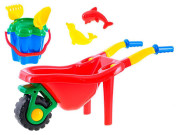 Kolečko + sada na písek 6 ks