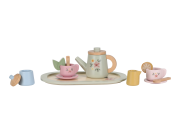 Čajový set dřevěný s květinovým potiskem Little Dutch