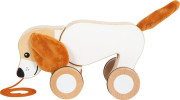 Dřevěná tahací hračka Pejsek se šustivými oušky small foot