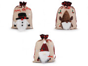 Vánoční/mikulášský pytel 38x55 cm imitace juty