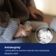 Dudlík svítící silikonový dynamický 2 ks Teddy Love 6 - 18 m Lovi