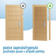 Dětská otočná zarážka do dveří s nastavením polohy 2 ks Sipo