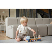 Kamion s auty - dřevěná skládačka 12 dílů Cubika