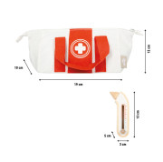 Doktorský set s červeno-bílou lékařskou taškou small foot 