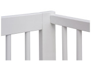 Dětská postýlka Scarlett DOMINIK s vyndavacími příčkami buk - bílá 120 x 60 cm  