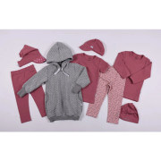 Šaty mikinové šedý melír vzor lesk Little Angel 