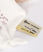 Dárková sada Plyšový medvídek s dečkou 30 cm růžový Doudou 