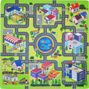 Pěnové puzzle podložka Město 30 x 30 cm