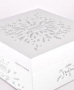 Dárková sada Plyšový lední medvídek s kroužkem 30 cm šedý Doudou