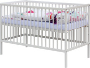 Dětská postýlka bílá s kompletní výbavou 120 x 60 cm Moly Scarlett