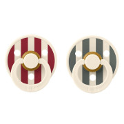 Bibs Studio Colour Block dudlíky kaučuk 2 ks 6 - 18 měsíců
