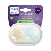 Šidítko Ultrasoft Premium neutral 0-6 m obrázek 2 ks Philips Avent