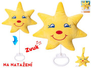 Hvězdička plyšová 20 cm natahovací hrací strojek 