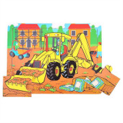 Dřevěné puzzle bagr 9 dílků Bigjigs Toys