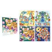 My arts&crafts Mini Třpytivé kulaté nálepky Tygr a kamarádi od 3 let Janod