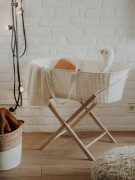 Mojžíšův košík pro miminko Paper Dream white + matrace Airdream Ahojbaby