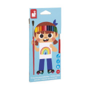 Colorino Akvarelové barevné pastelky a štětec 12 barev Janod