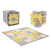 Podložka pěnová puzzle Luno Shapes KINDERKRAFT SELECT 185 x 165 cm Yellow, 30 ks, Premium