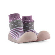Ponožkové botičky Chameleon Lilac Polka
