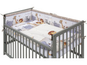 Dětská postýlka s kompletní výbavou ZOO 120 x 60 cm béžová Scarlett