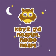 Body dlouhý rukáv s nápisem KDYŽ JÁ NESPÍM,NIKDO NESPÍ vel. 74 - 80