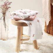 Mušelínové plenky Super Soft růžové 3 ks 70x70 cm BabyOno