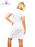 Těhotenská, kojící noční košile LUNA - sv. šedá