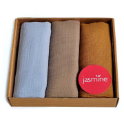 Mušelínové pleny dárkové balení Box Lux 2 60x80 cm 3 ks Jasmine
