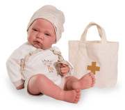 Realistická panenka miminko s celovinylovým tělem 42 cm Lui 50424 Antonio Juan