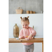 Barevná pyramida se slepičkou - dřevěná skládačka 8 dílů Cubika