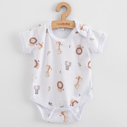 Kojenecké body s krátkým rukávem safari New Baby For Babies