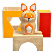 Dřevěná hra s předlohami - Mazaná liška Lucy & Leo