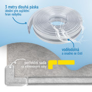 Ochranná páska na hrany transparentní 3 m Sipo 