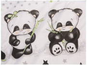 Dětské povlečení 2dílné Scarlett Panda - bílá 100 x 135 cm