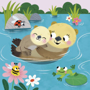 My arts&crafts Mini Sametové omalovánky Chutná zvířátka od 18 měsíců Janod