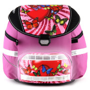 Školní batoh se svítícím elementem Leasyn - Srdíčko a motýlci - Smart Strap
