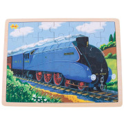 Dřevěné puzzle historický vlak Mallard 35 dílků Bigjigs Toys