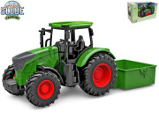 Kids Globe Farming traktor zelený se sklápěčkou volný chod 27,5 cm