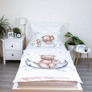 Povlečení do postýlky baby Medvídek "Plane" 100 x 135, 40 x 60 cm Jerry Fabrics